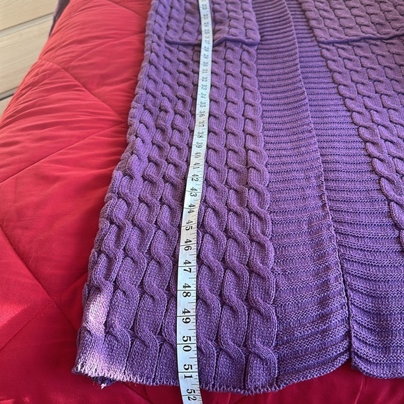 Purple full Length Cardigan NEW - Picture 7 of 9